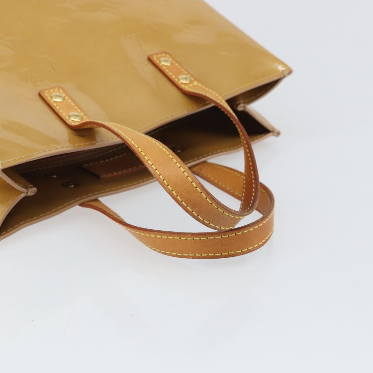 LOUIS VUITTON Monogram Vernis Reade PM Hand Bag Noisette M91334 LV Auth 171717