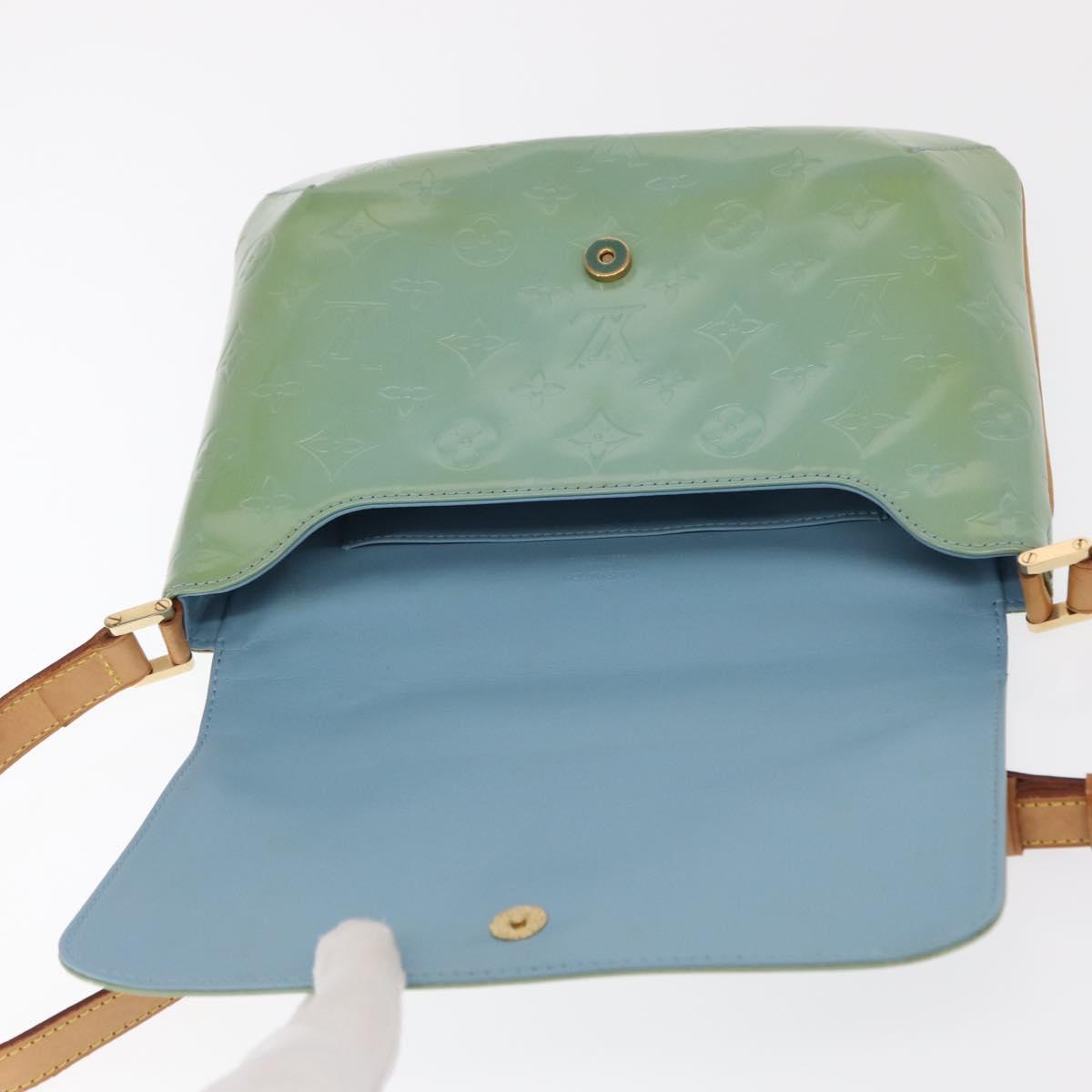 LOUIS VUITTON Monogram Vernis Thompson Street Bag Baby Blue M91009 Auth 171720