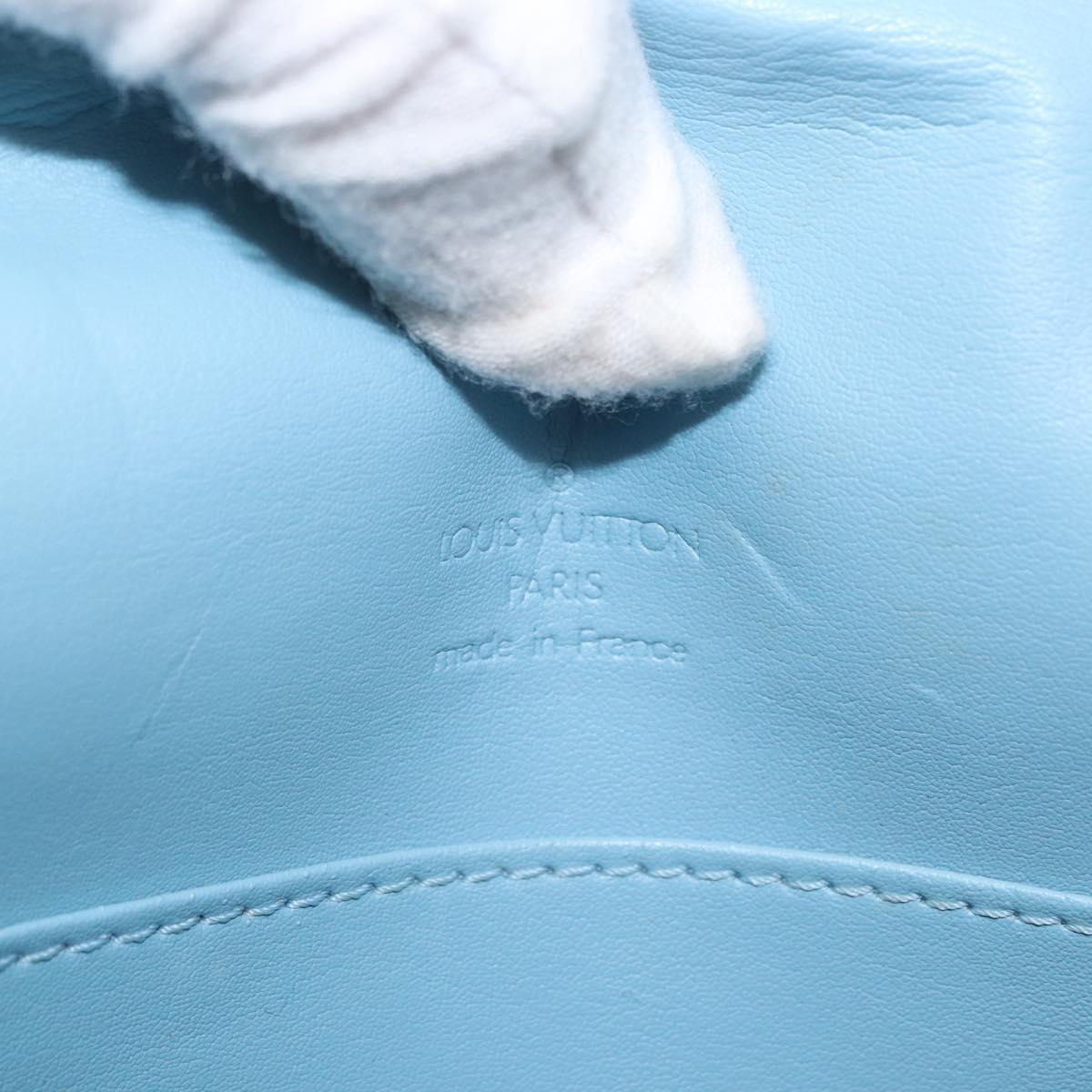 LOUIS VUITTON Monogram Vernis Thompson Street Bag Baby Blue M91009 Auth 171720