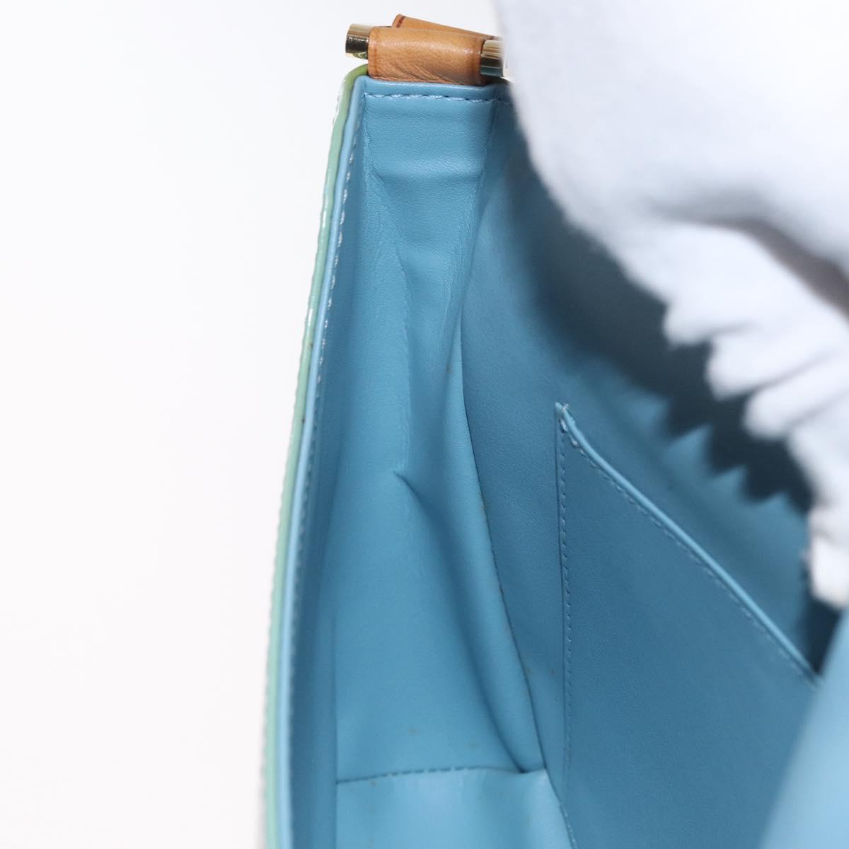 LOUIS VUITTON Monogram Vernis Thompson Street Bag Baby Blue M91009 Auth 171720