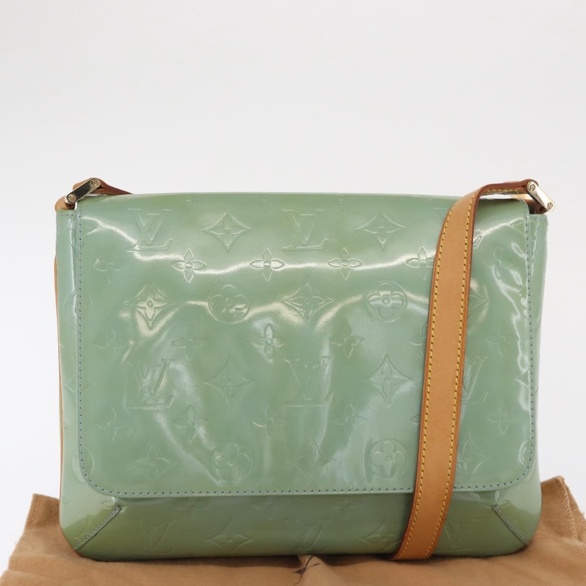 LOUIS VUITTON Monogram Vernis Thompson Street Bag Baby Blue M91009 Auth 171720