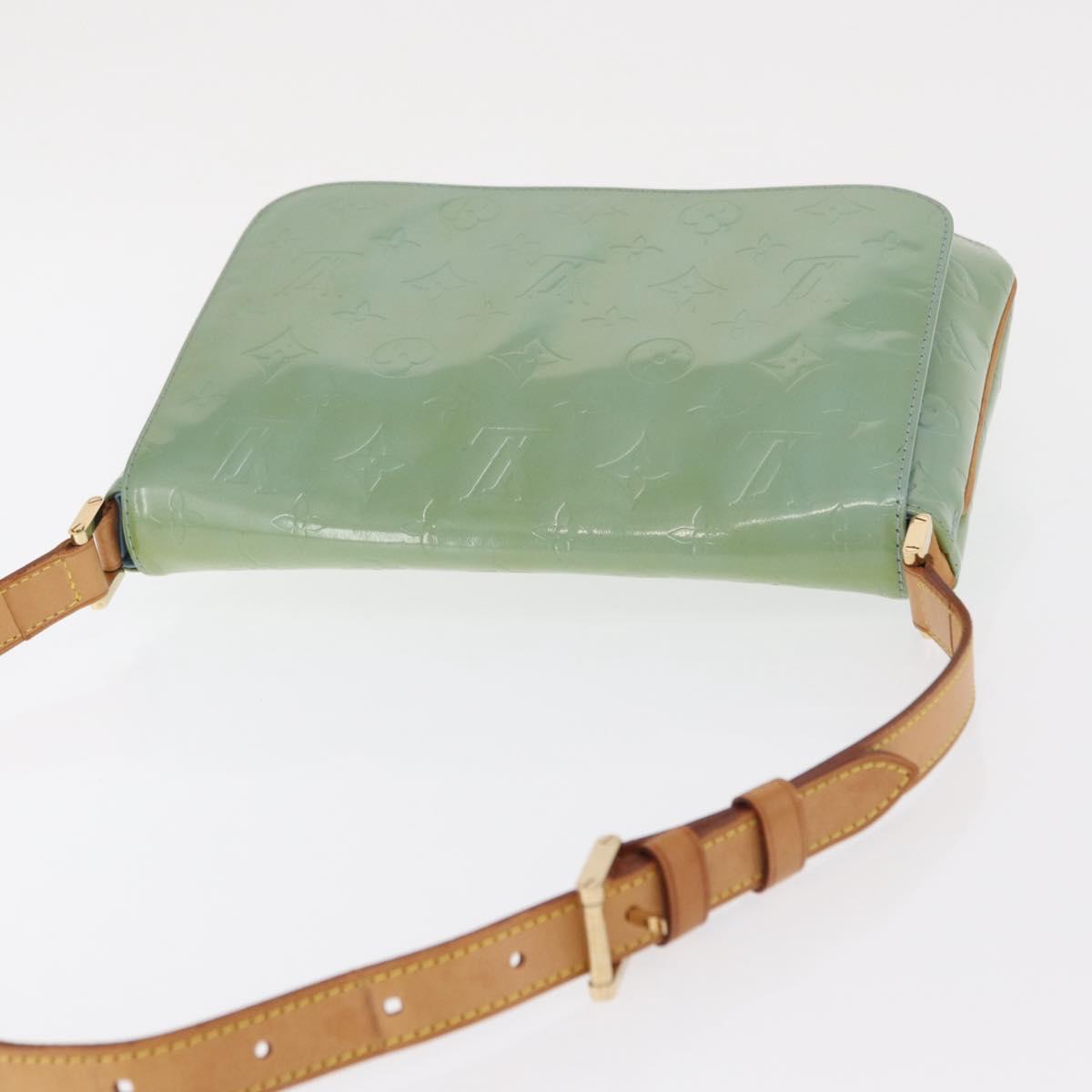 LOUIS VUITTON Monogram Vernis Thompson Street Bag Baby Blue M91009 Auth 171720