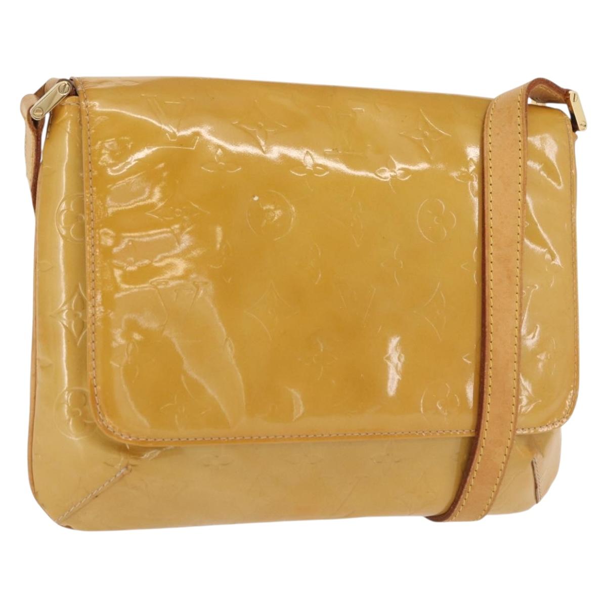 LOUIS VUITTON Monogram Vernis Thompson Street Bag Jaune M91123 LV Auth 171721
