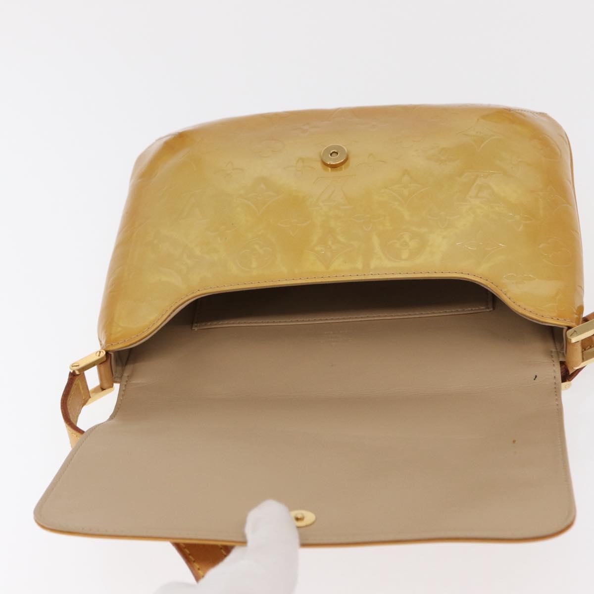 LOUIS VUITTON Monogram Vernis Thompson Street Bag Jaune M91123 LV Auth 171721