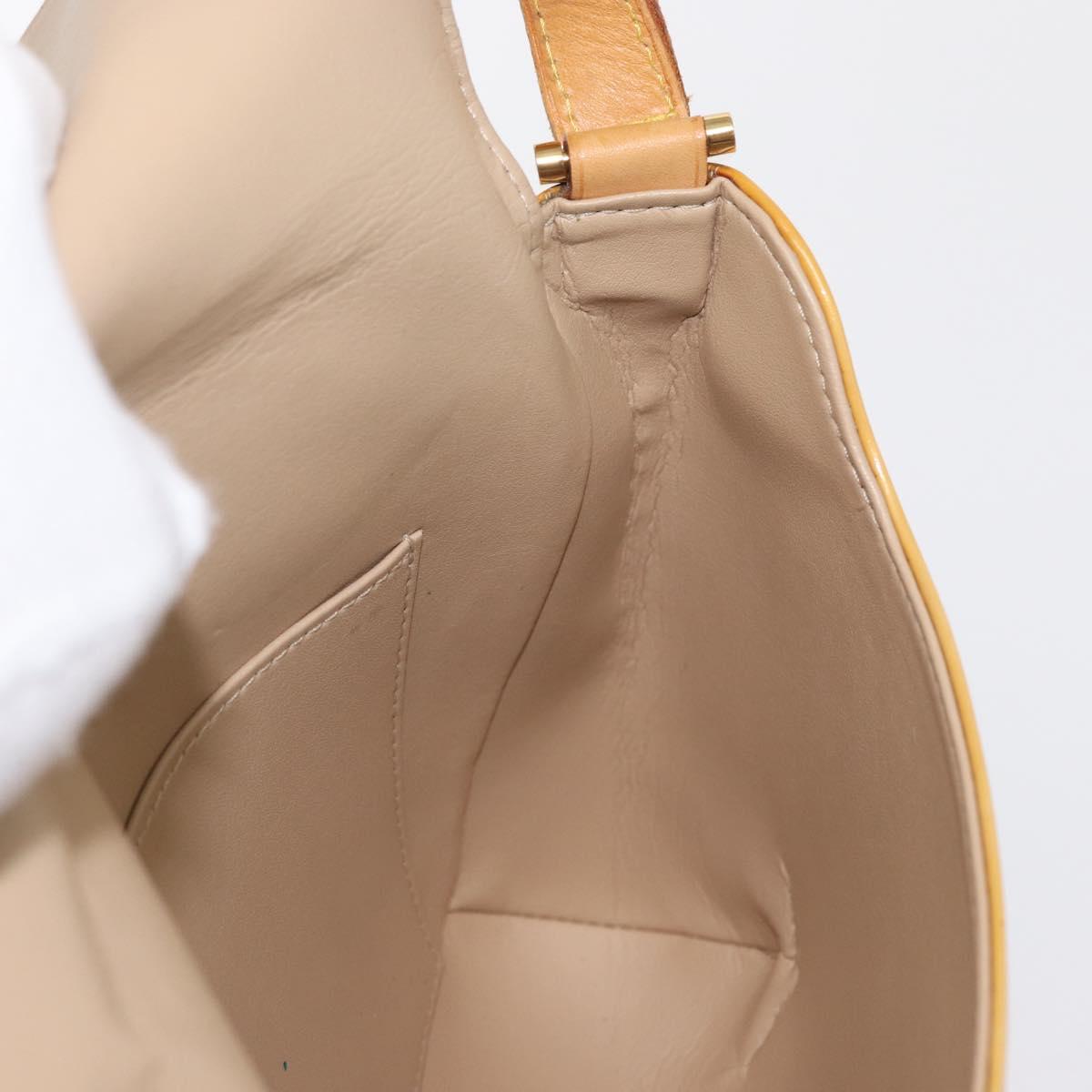 LOUIS VUITTON Monogram Vernis Thompson Street Bag Jaune M91123 LV Auth 171721