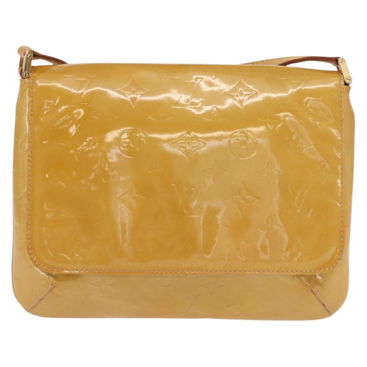 LOUIS VUITTON Monogram Vernis Thompson Street Bag Jaune M91123 LV Auth 171721