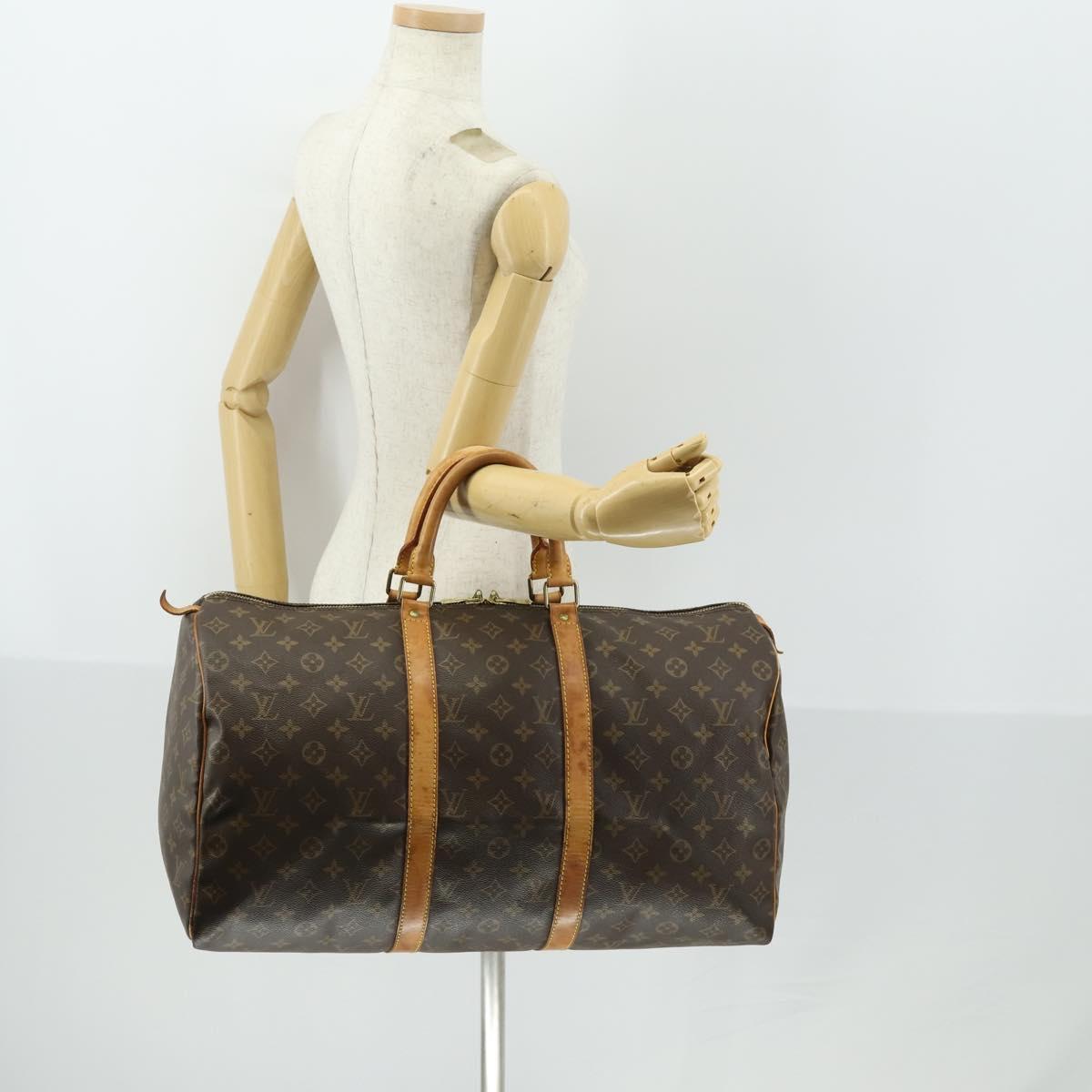 LOUIS VUITTON Monogram Keepall 50 Boston Bag M41426 LV Auth 171730