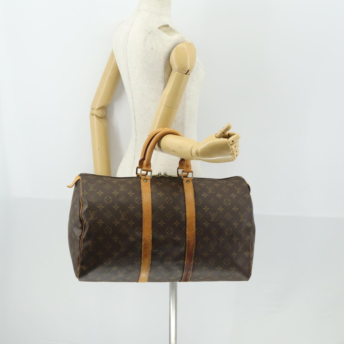 LOUIS VUITTON Monogram Keepall 45 Boston Bag M41428 LV Auth 171732