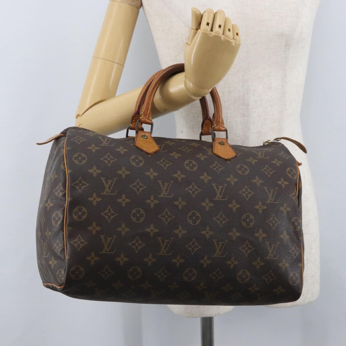 LOUIS VUITTON Monogram Speedy 35 Hand Bag M41524 LV Auth 171744