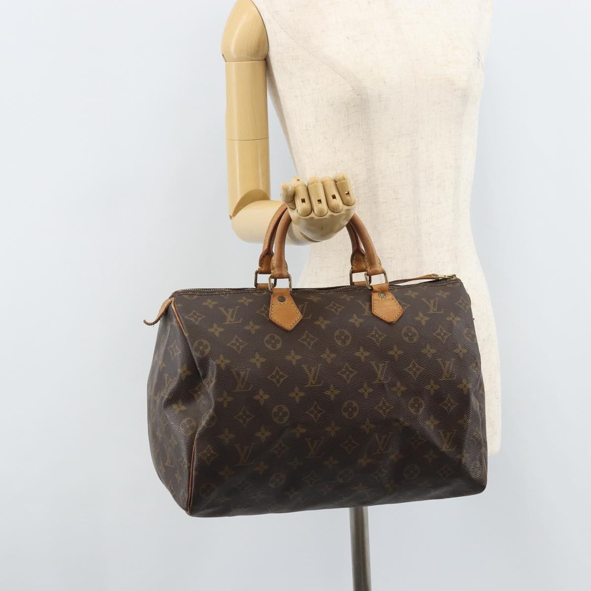 LOUIS VUITTON Monogram Speedy 35 Hand Bag M41524 LV Auth 171750A