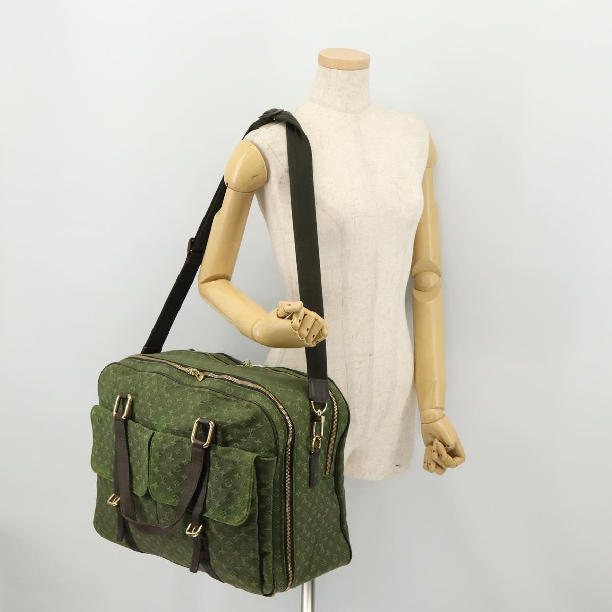 LOUIS VUITTON Monogram Mini Claudine Boston Bag TST Khaki M42332 LV Auth 171769