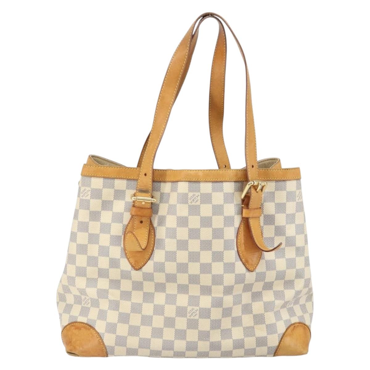 LOUIS VUITTON Damier Azur Hampstead MM Tote Bag N51206 LV Auth 171773