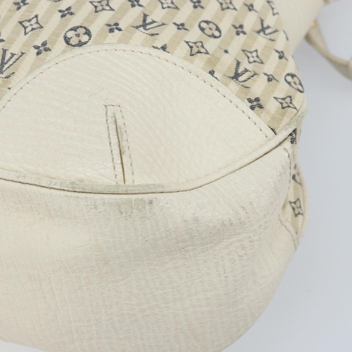 LOUIS VUITTON Monogram Mini Lin Croisette Marina GM Bag Blue M95492 Auth 171786A