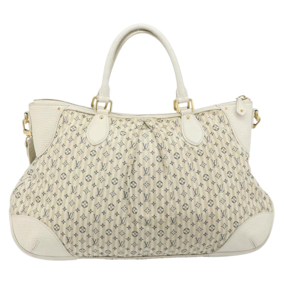 LOUIS VUITTON Monogram Mini Lin Croisette Marina GM Bag Blue M95492 Auth 171786A