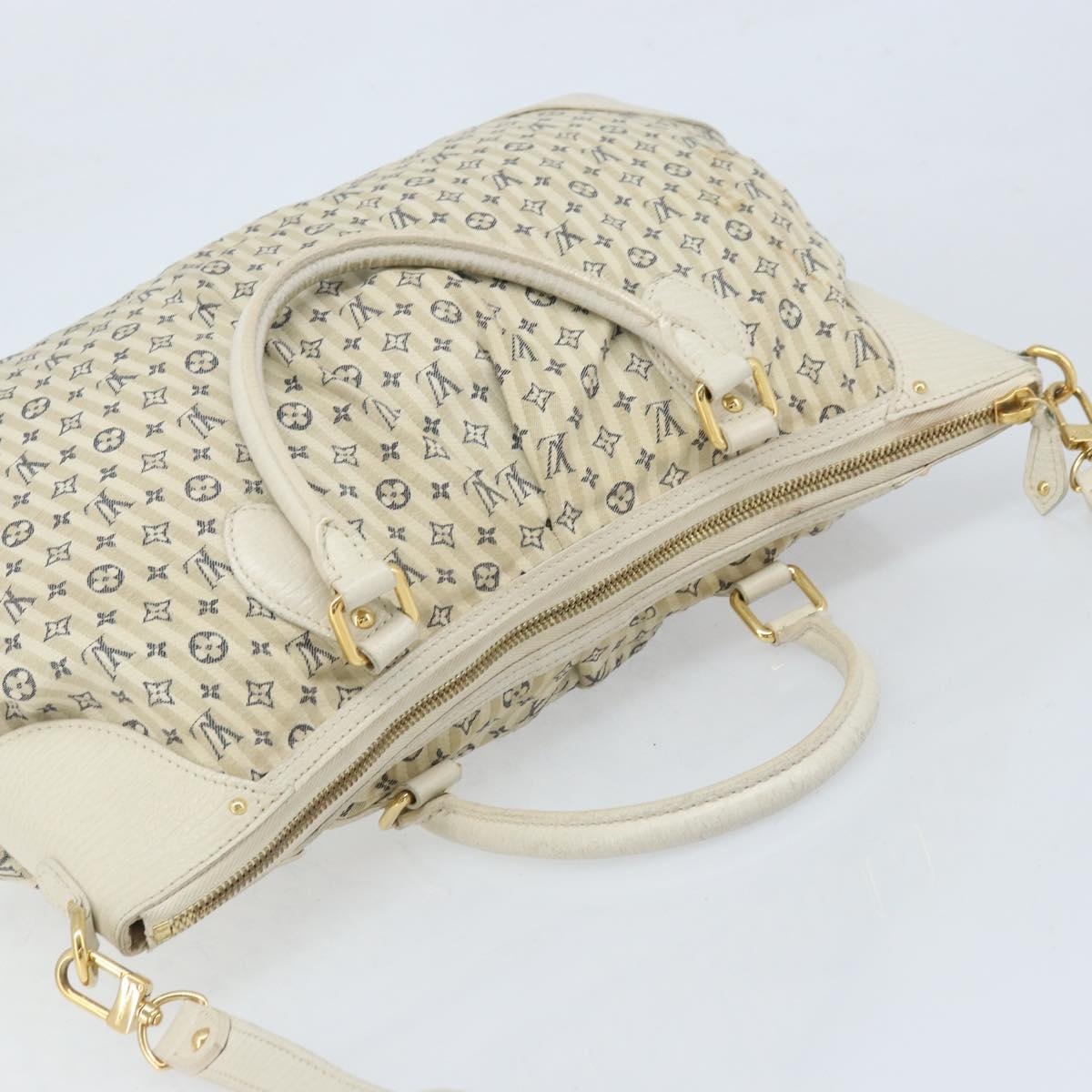 LOUIS VUITTON Monogram Mini Lin Croisette Marina GM Bag Blue M95492 Auth 171786A