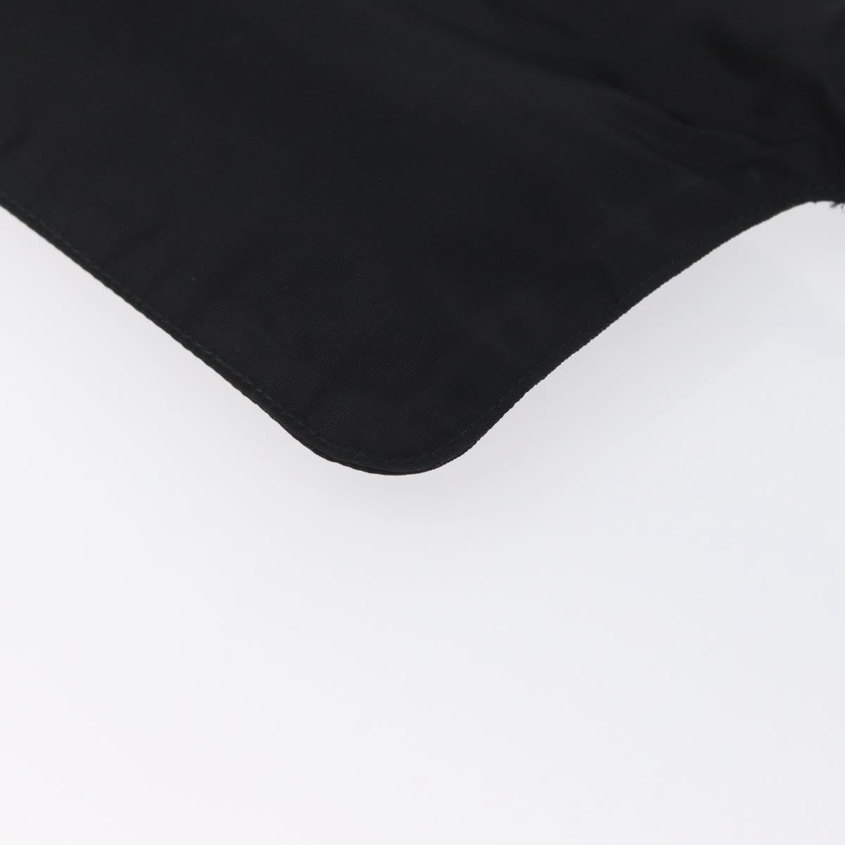 PRADA Body Bag Nylon Black Silver Auth 171799