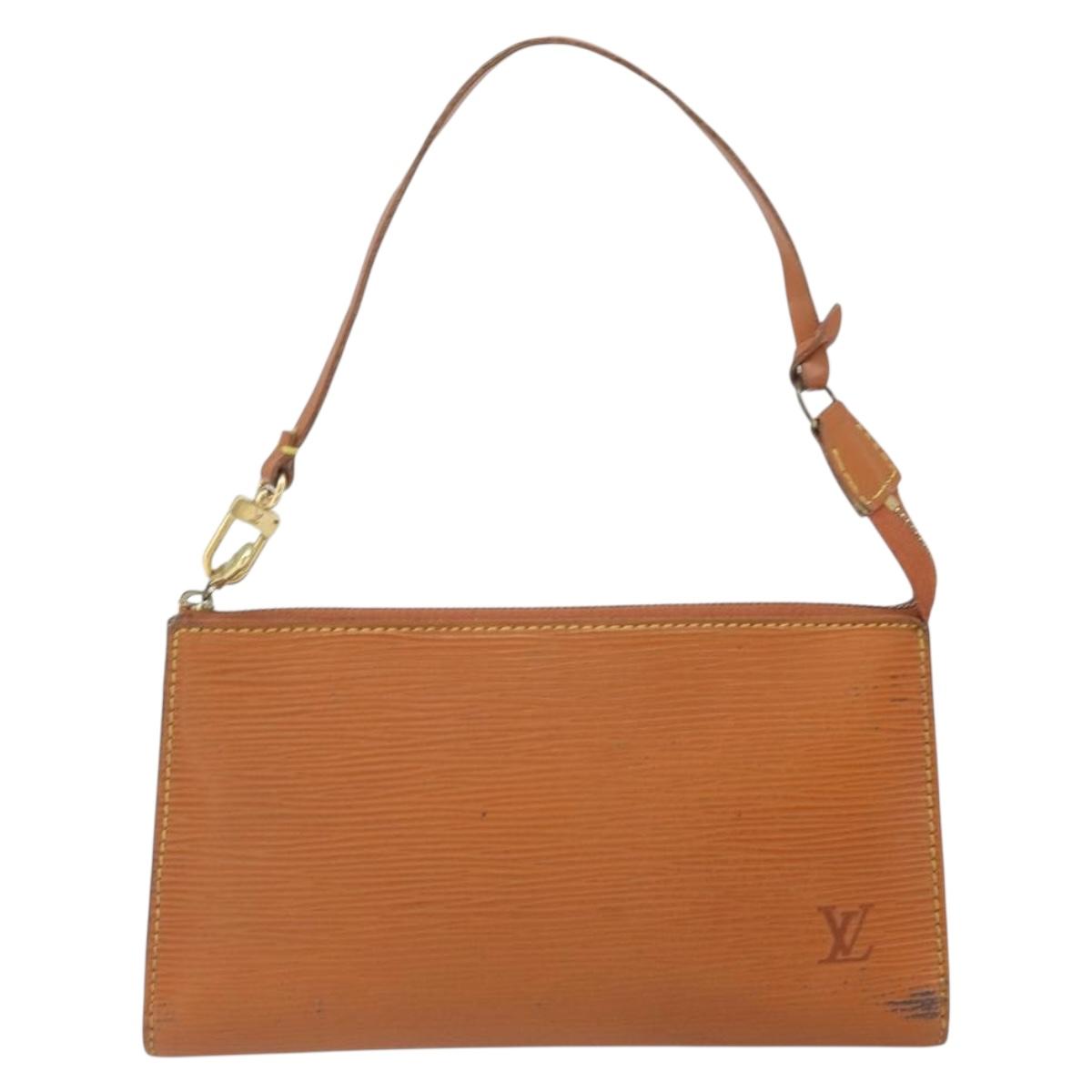 LOUIS VUITTON Epi Pochette Accessoires Pouch Zipangu Gold M52948 LV Auth 171803