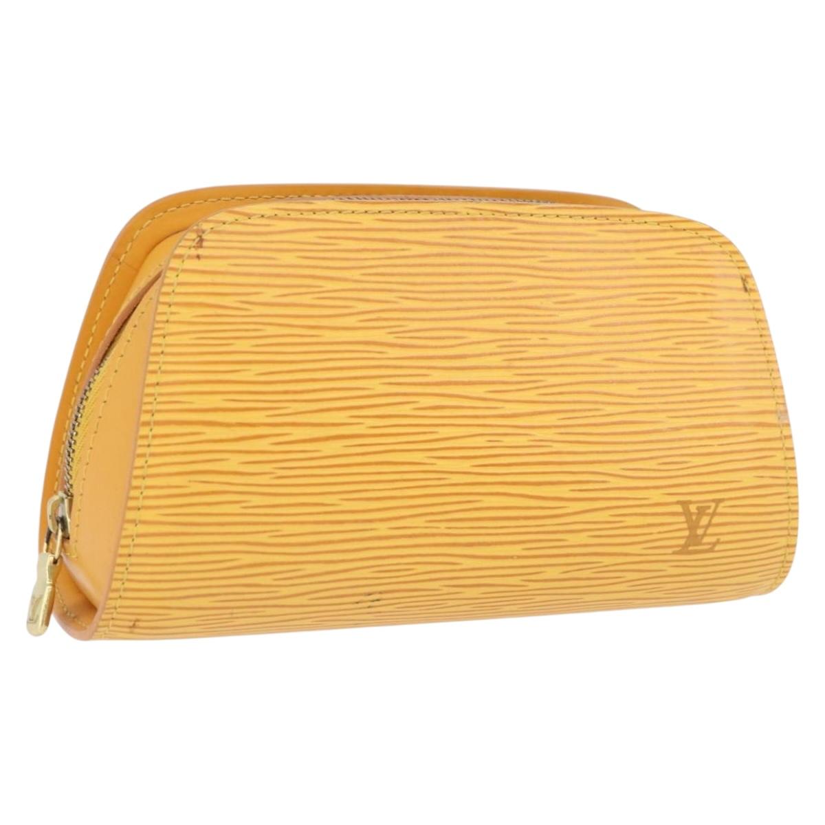 LOUIS VUITTON Epi Dauphine PM Pouch Yellow M48449 LV Auth 171817