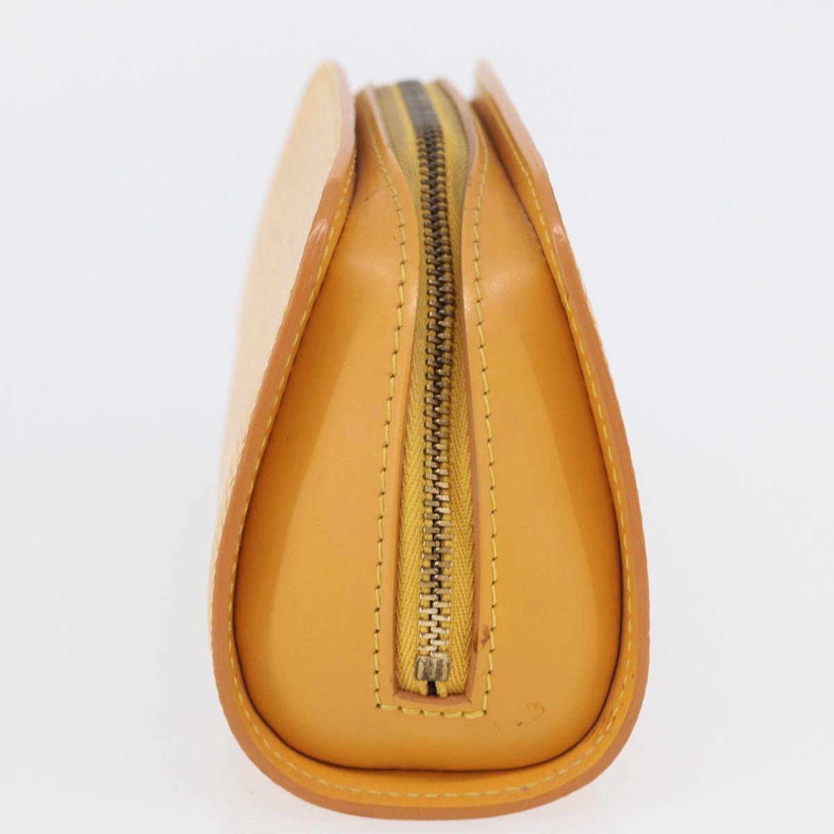 LOUIS VUITTON Epi Dauphine PM Pouch Yellow M48449 LV Auth 171817