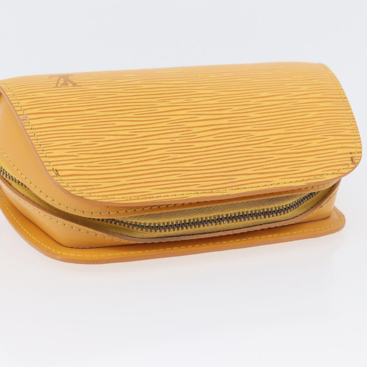 LOUIS VUITTON Epi Dauphine PM Pouch Yellow M48449 LV Auth 171817