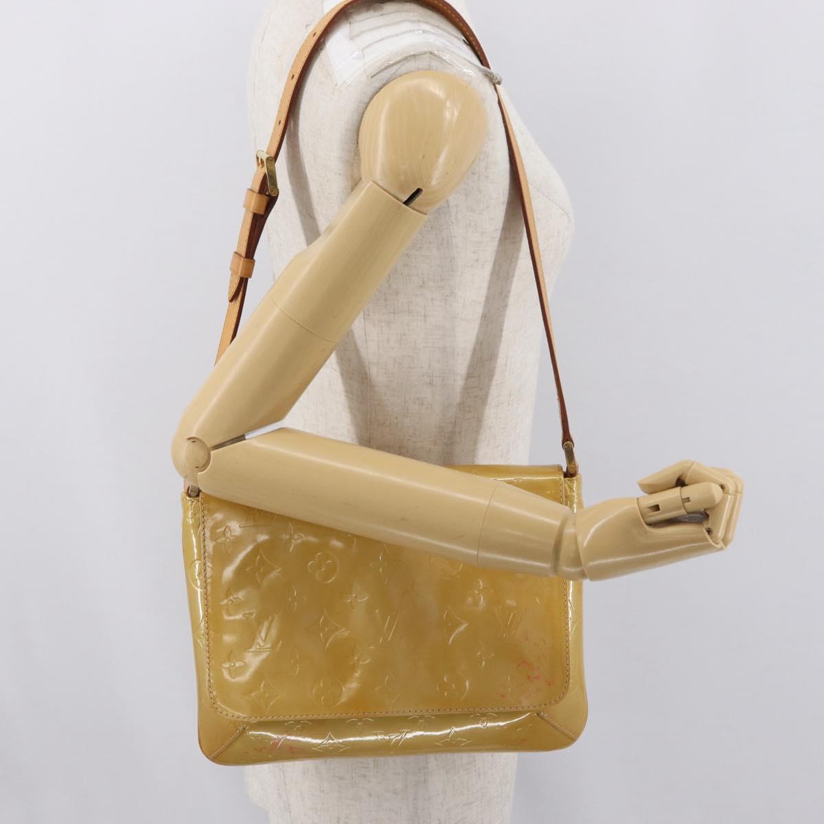 LOUIS VUITTON Monogram Vernis Thompson Street Bag Beige M91301 LV Auth 171822