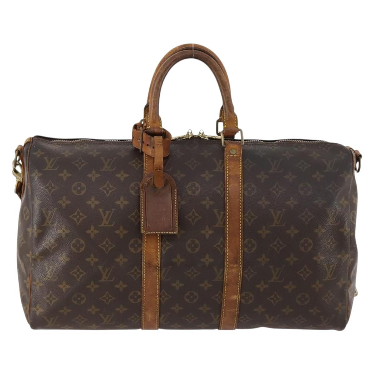 LOUIS VUITTON Monogram Keepall Bandouliere 45 Boston Bag M41418 LV Auth 171825