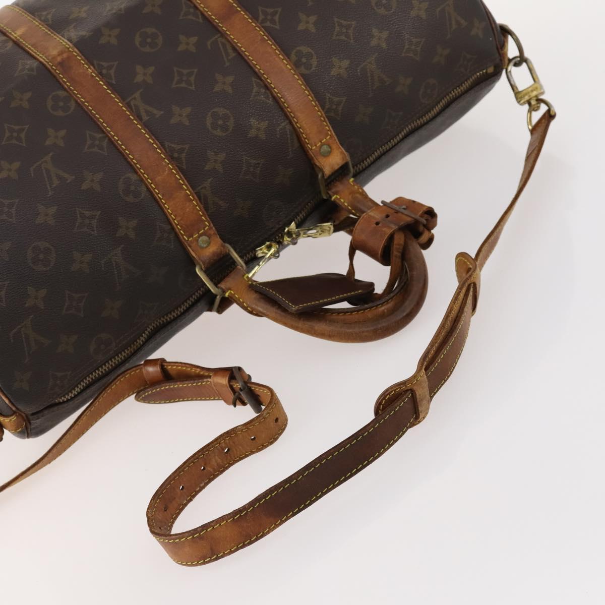 LOUIS VUITTON Monogram Keepall Bandouliere 45 Boston Bag M41418 LV Auth 171825