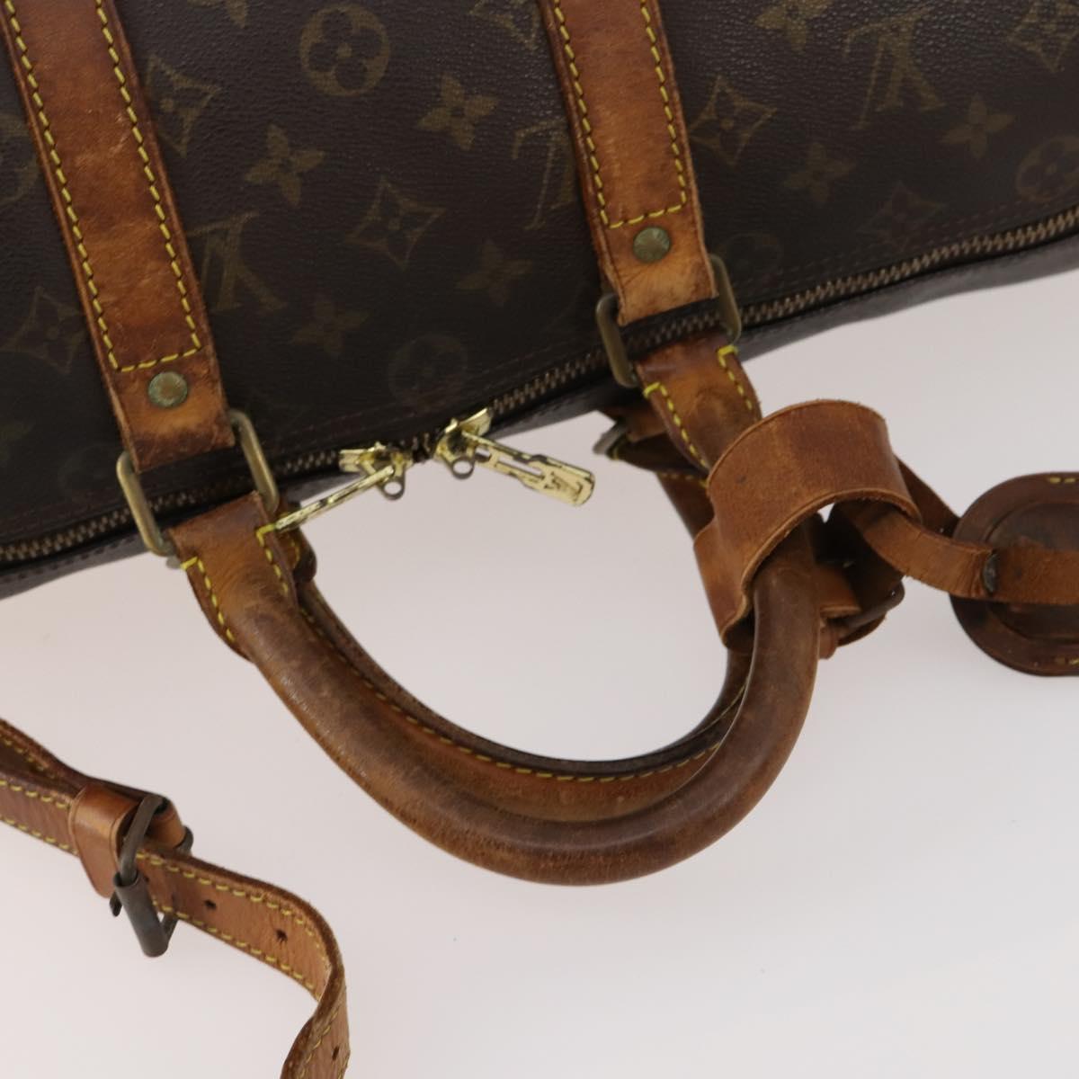 LOUIS VUITTON Monogram Keepall Bandouliere 45 Boston Bag M41418 LV Auth 171825