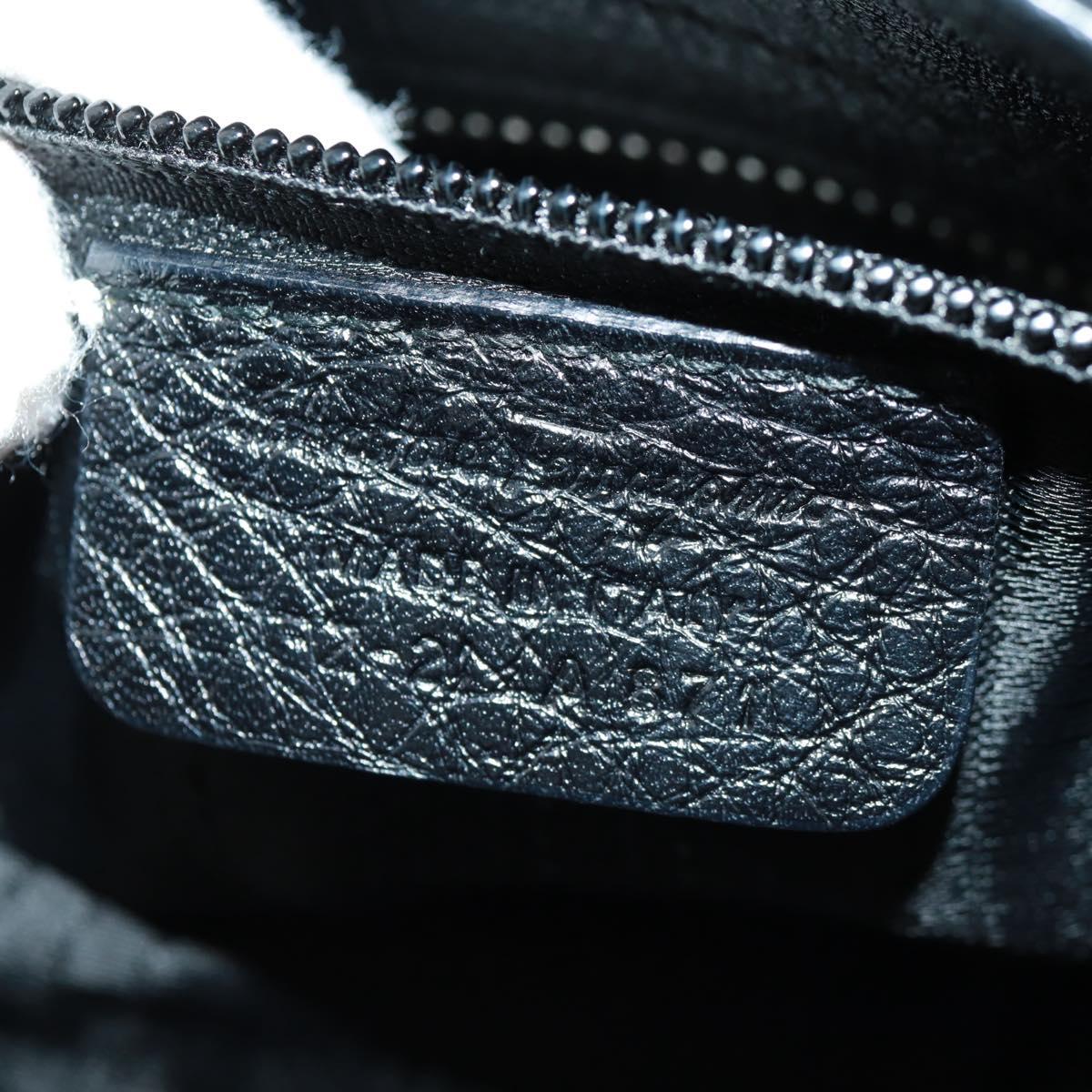 Salvatore Ferragamo Gancini Sofia Hand Bag Leather 2way Black Auth 171826A