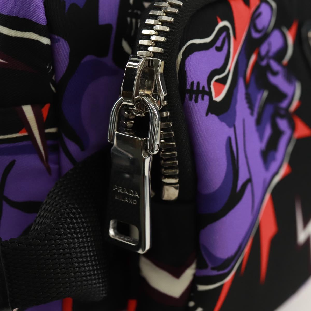 PRADA Universal Studio Collaboration Frankenstein Bag Nylon Purple Auth 171848M