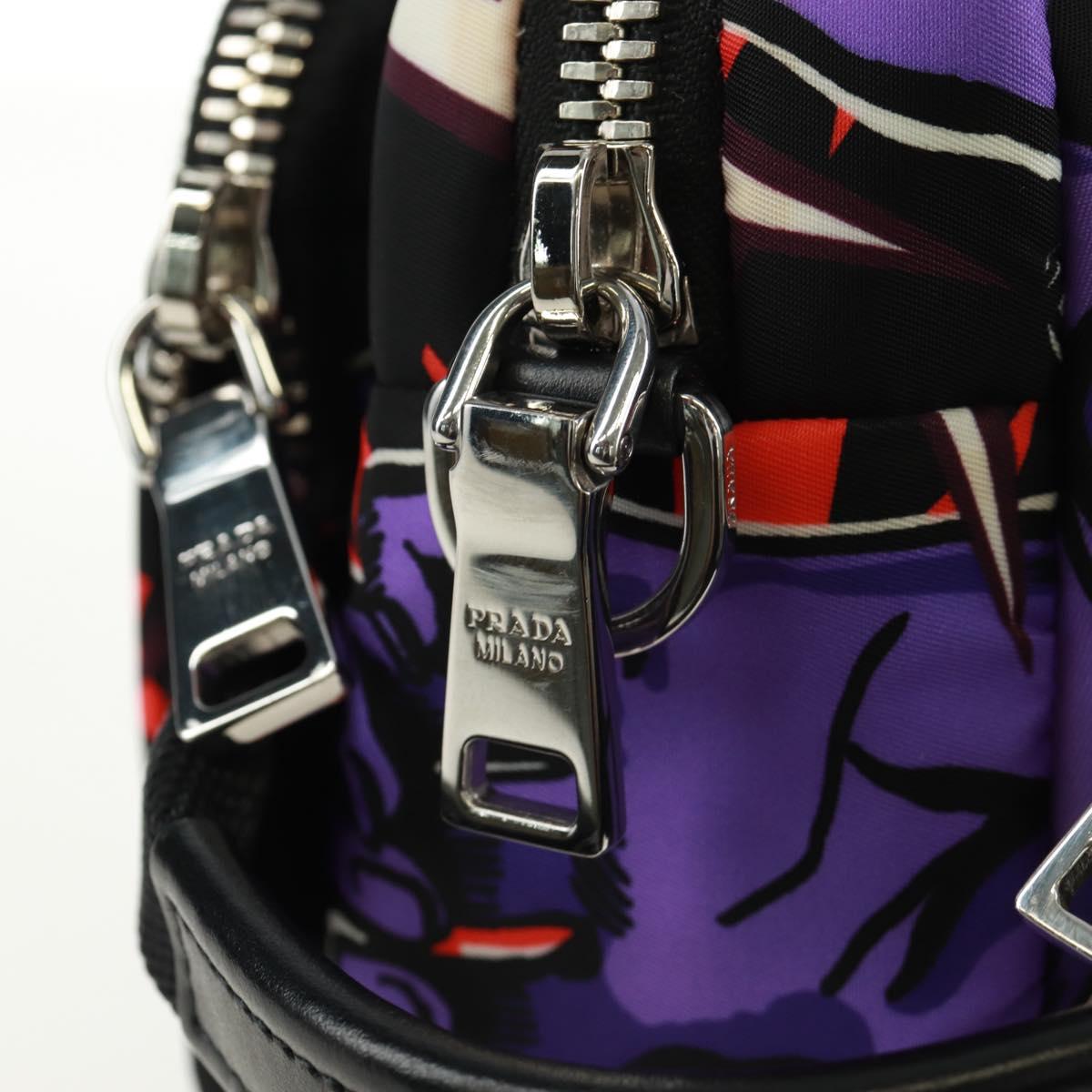 PRADA Universal Studio Collaboration Frankenstein Bag Nylon Purple Auth 171848M