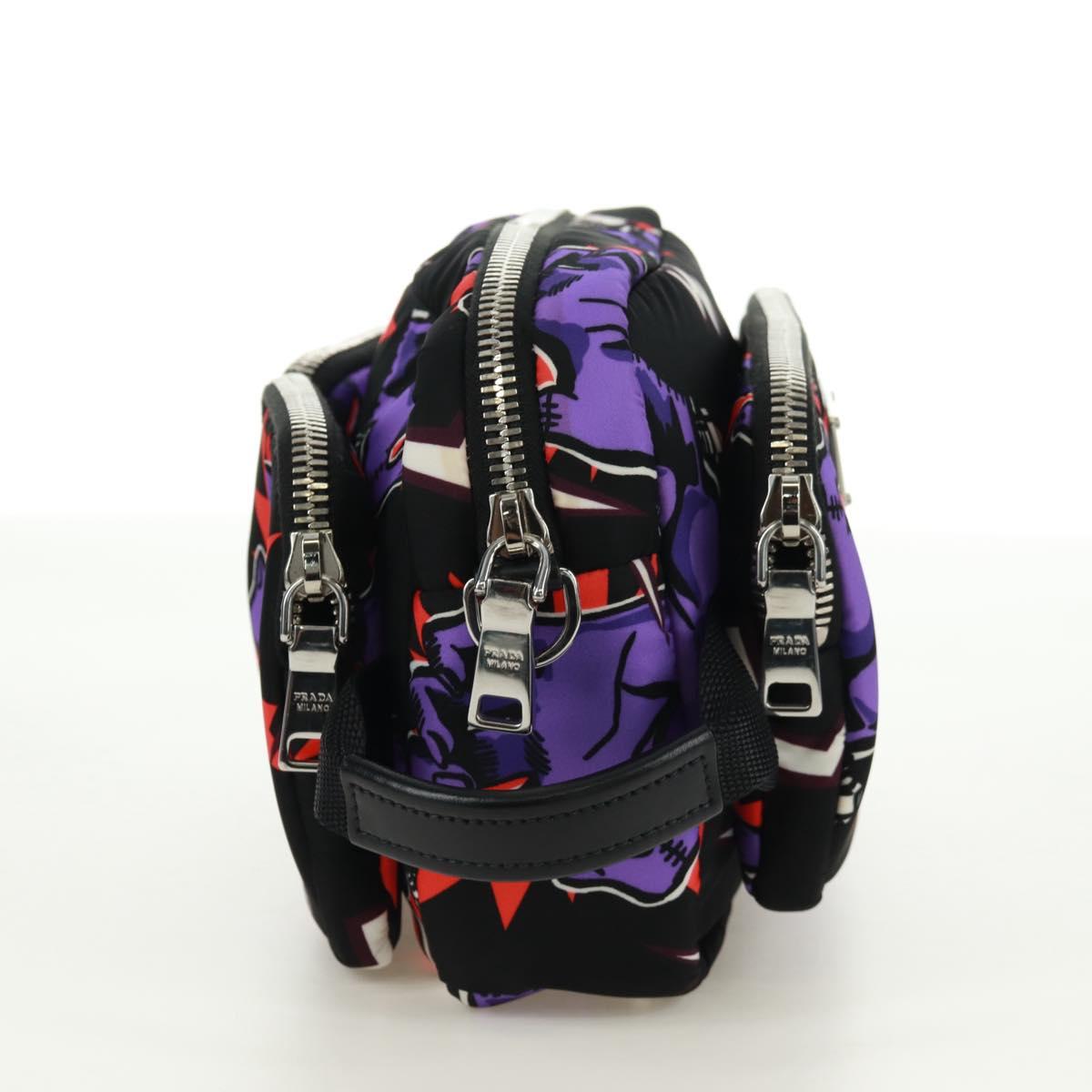 PRADA Universal Studio Collaboration Frankenstein Bag Nylon Purple Auth 171848M