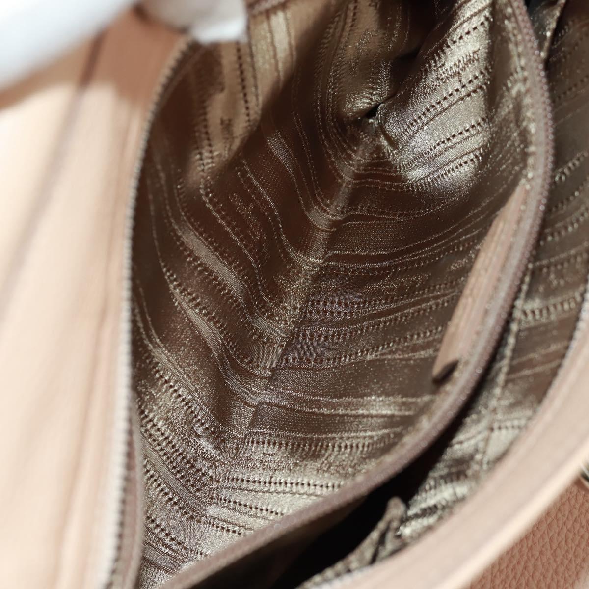 Salvatore Ferragamo Gancini Sofia Hand Bag Leather 2way Beige Auth 171849A