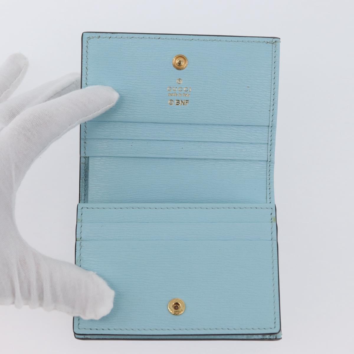 GUCCI Bananya Collaboration Compact Wallet Light Blue 701009 2067 Auth 171852M