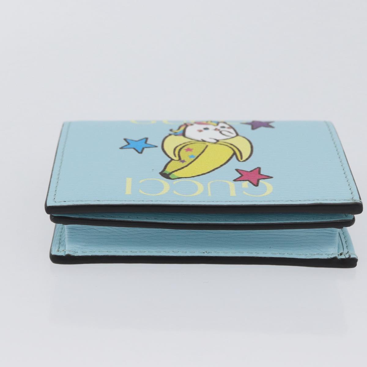 GUCCI Bananya Collaboration Compact Wallet Light Blue 701009 2067 Auth 171852M