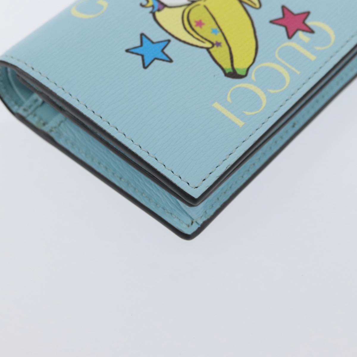 GUCCI Bananya Collaboration Compact Wallet Light Blue 701009 2067 Auth 171852M