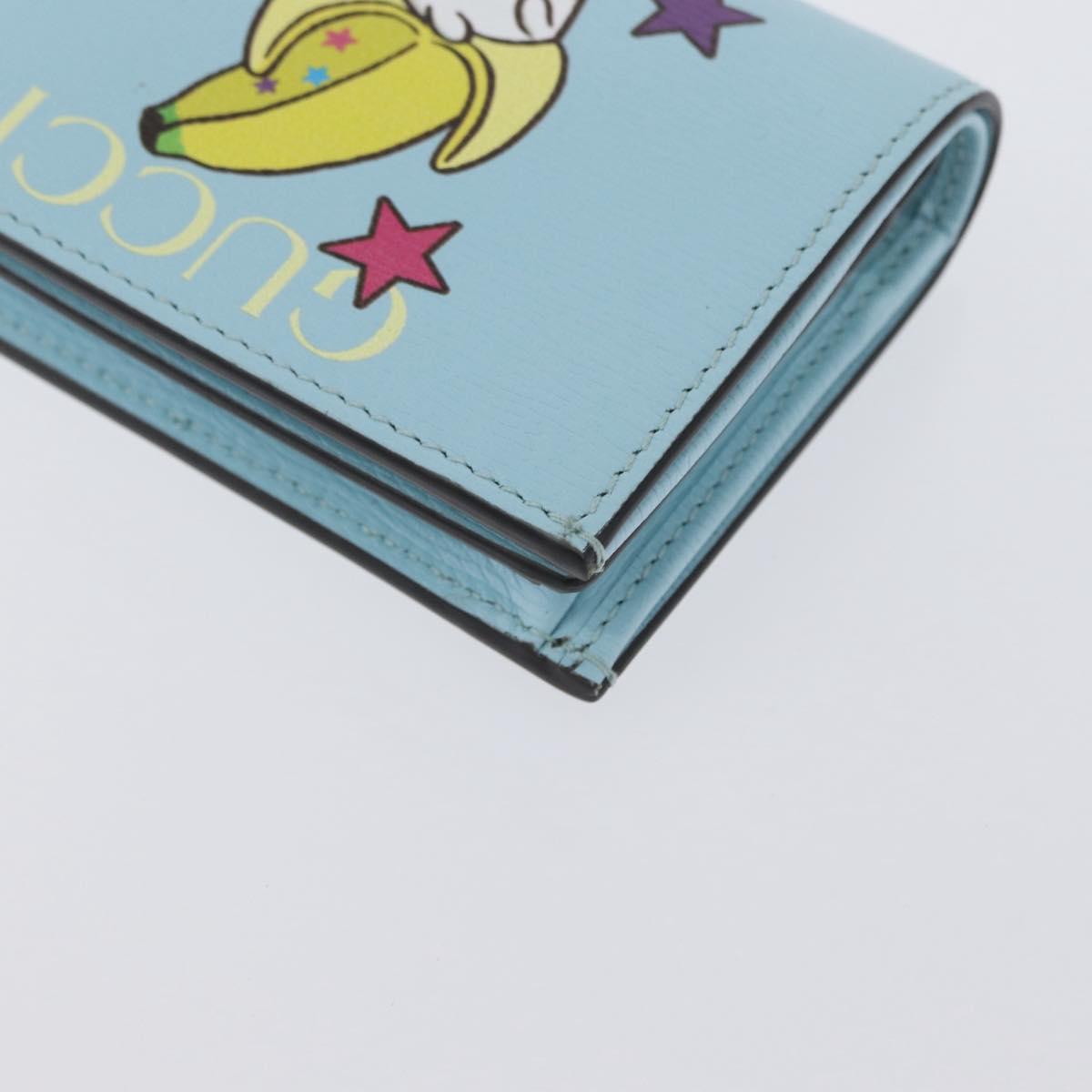 GUCCI Bananya Collaboration Compact Wallet Light Blue 701009 2067 Auth 171852M