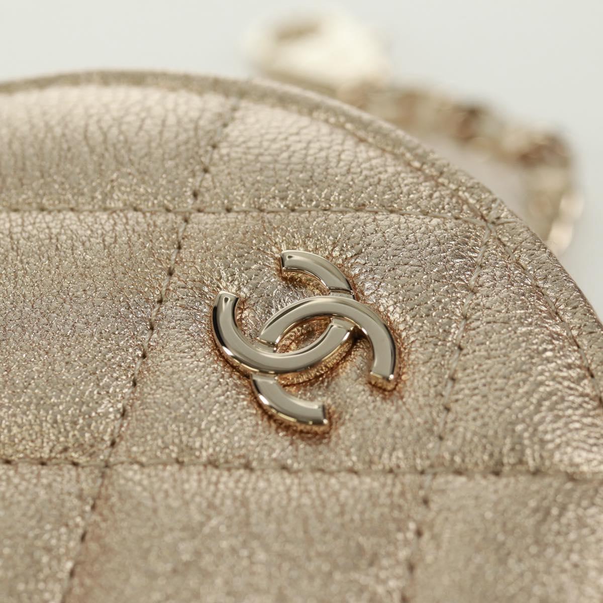 CHANEL Matelasse Air Pods Case & Coin Purse Earphone Lamb Skin CC Auth 171853SM