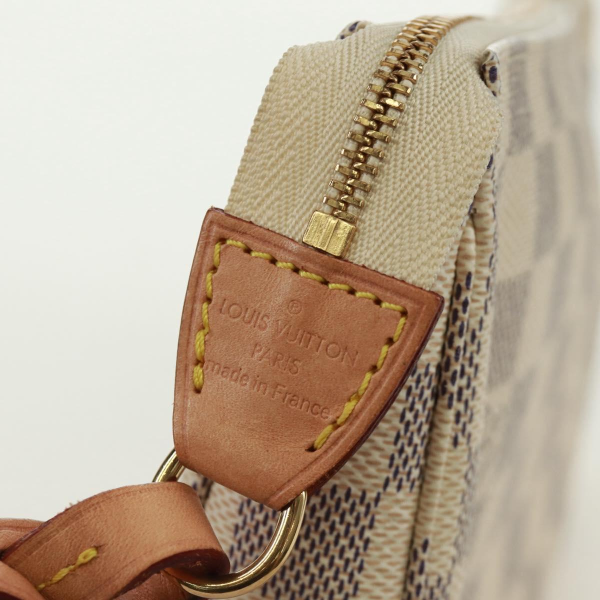 LOUIS VUITTON Damier Azur Pochette Accessoires Pouch N41207 LV Auth 171857SAM