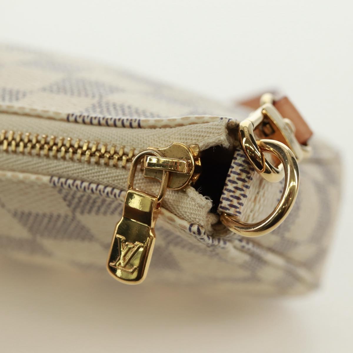 LOUIS VUITTON Damier Azur Pochette Accessoires Pouch N41207 LV Auth 171857SAM
