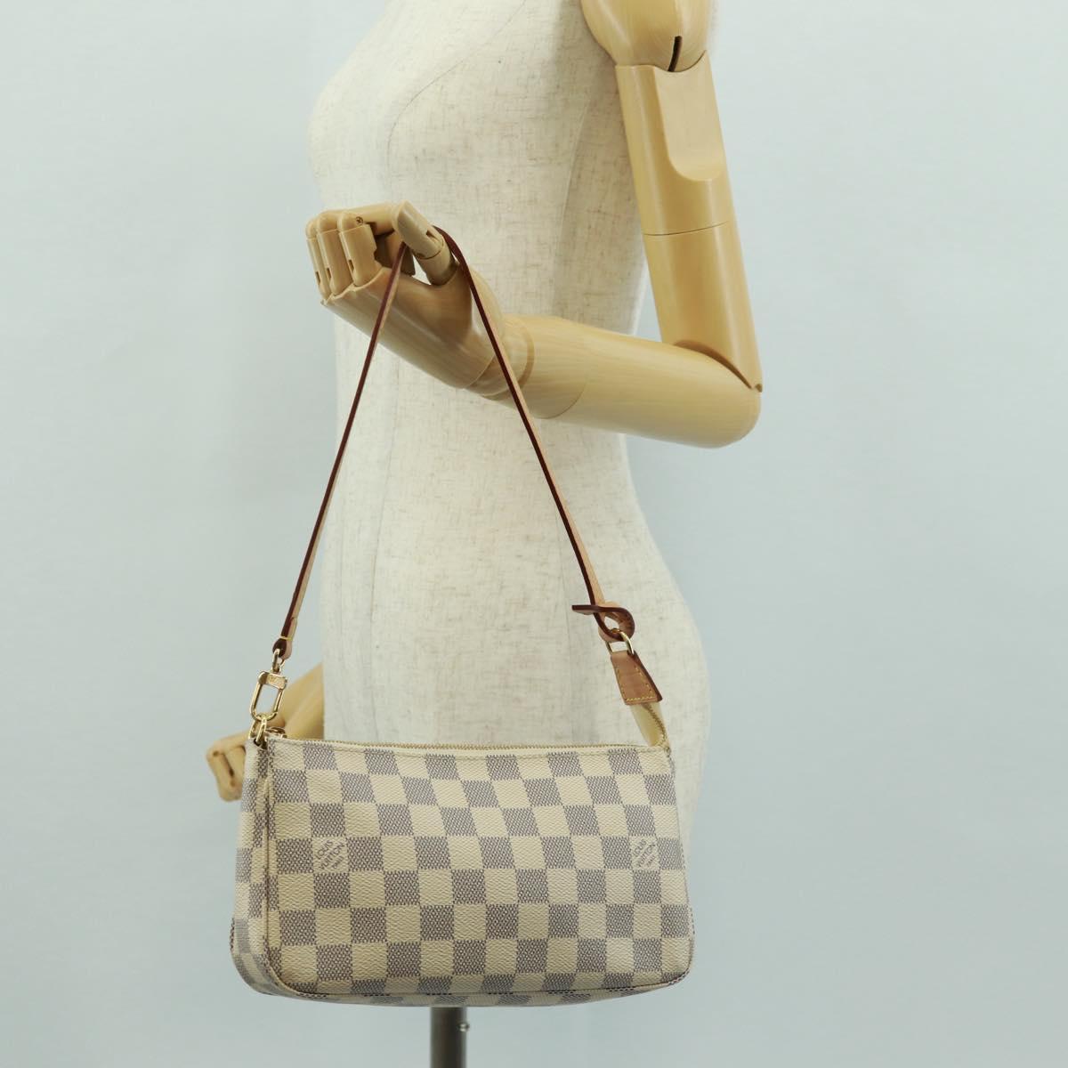 LOUIS VUITTON Damier Azur Pochette Accessoires Pouch N41207 LV Auth 171857SAM