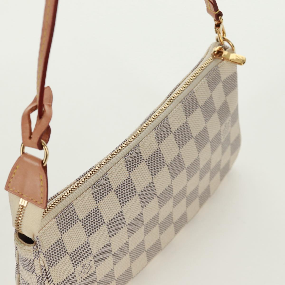 LOUIS VUITTON Damier Azur Pochette Accessoires Pouch N41207 LV Auth 171857SAM