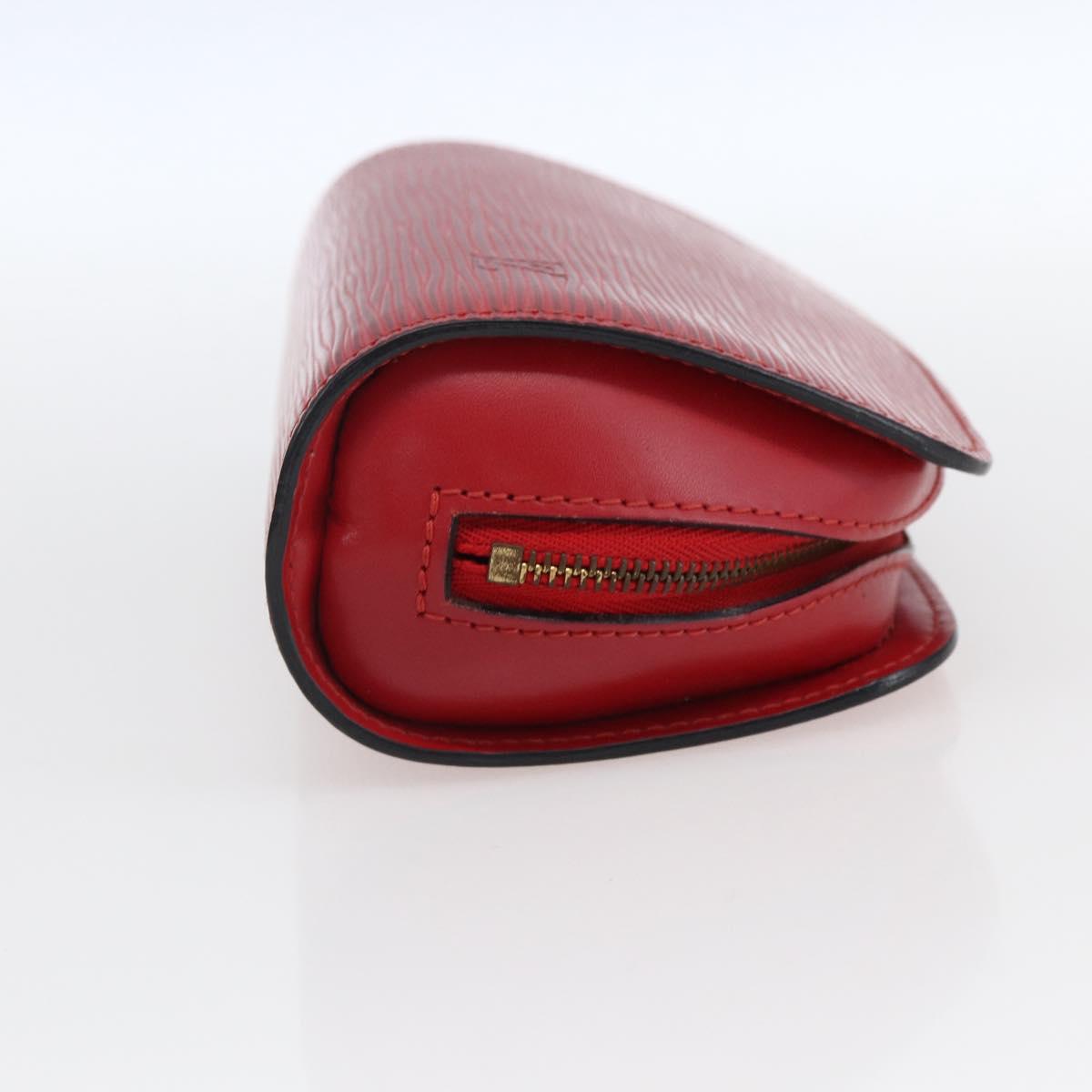 LOUIS VUITTON Epi Dauphine PM Pouch Castilian Red M48447 LV Auth 171867
