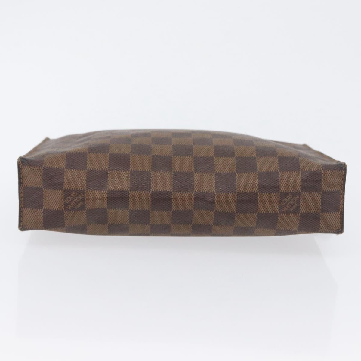 LOUIS VUITTON Damier Ebene Poche Toilette 26 Pouch N47543 LV Auth 171870