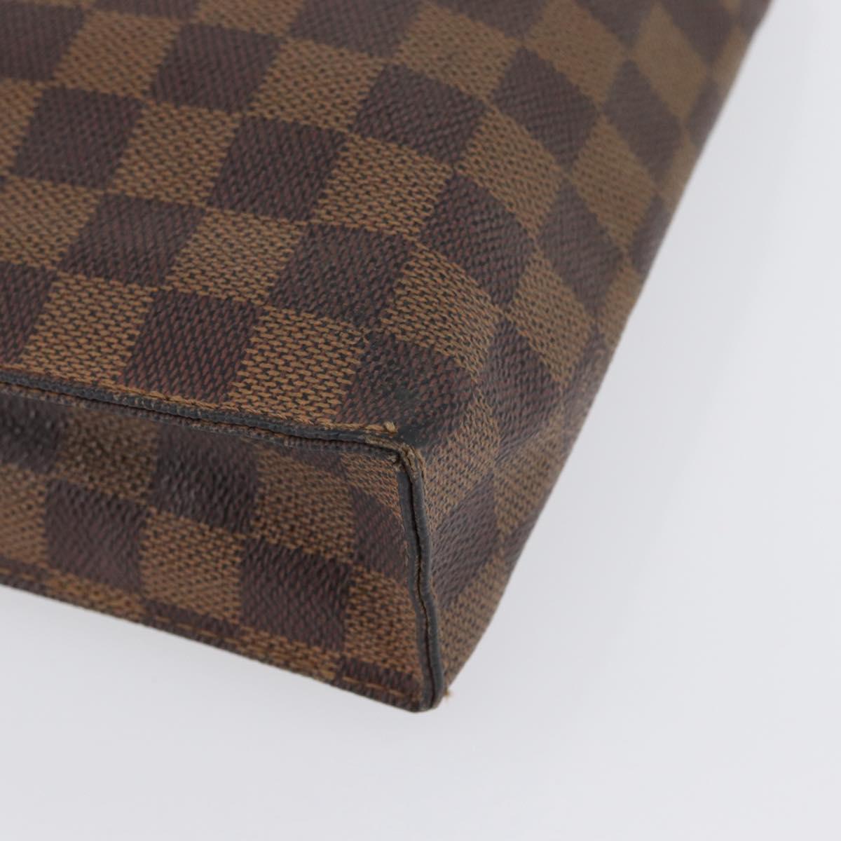 LOUIS VUITTON Damier Ebene Poche Toilette 26 Pouch N47543 LV Auth 171870