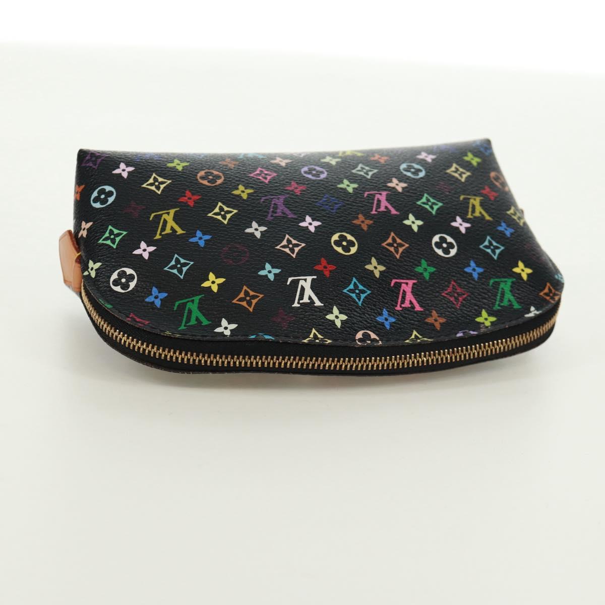 LOUIS VUITTON Multicolor Pochette Cosmetic Pouch Black M47355 LV Auth 171882V