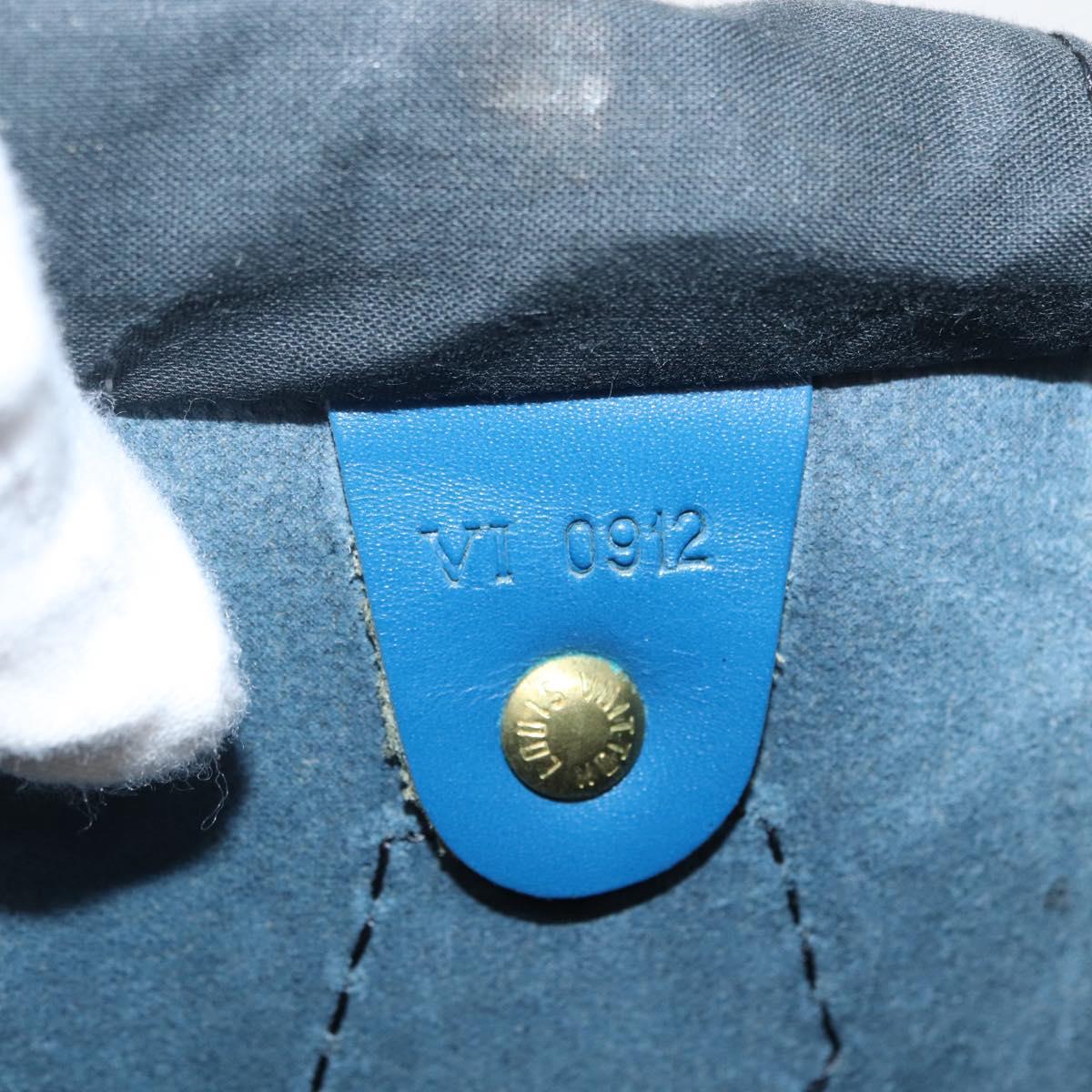 LOUIS VUITTON Epi Speedy 30 Hand Bag Toledo Blue M43005 LV Auth 171891