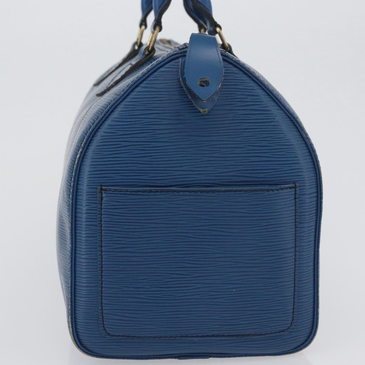 LOUIS VUITTON Epi Speedy 30 Hand Bag Toledo Blue M43005 LV Auth 171891