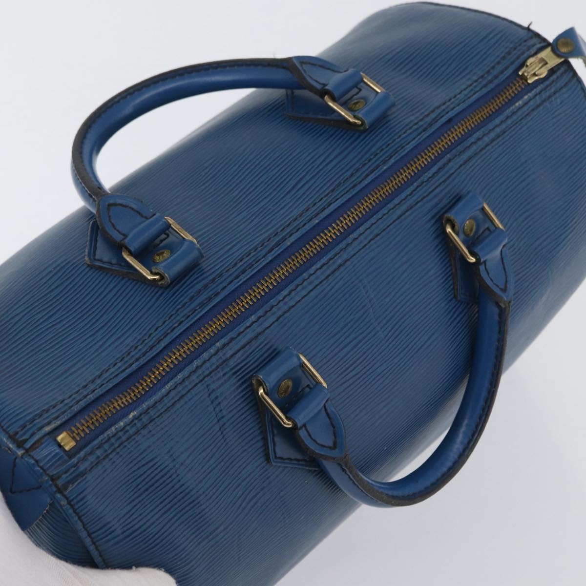LOUIS VUITTON Epi Speedy 30 Hand Bag Toledo Blue M43005 LV Auth 171891