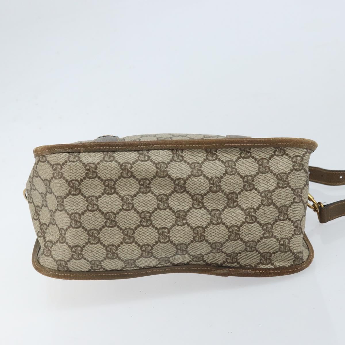 GUCCI GG Supreme Web Sherry Line Tote Bag PVC Beige Gold 41 02 039 Auth 171911